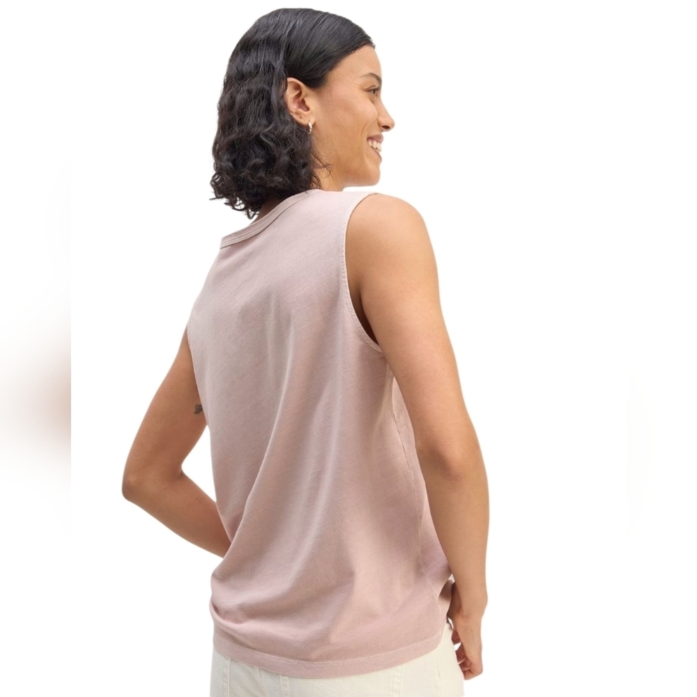Everlane Pale Pink Sleeveless The Boyfriend Tank Large - Picture 2 of 7